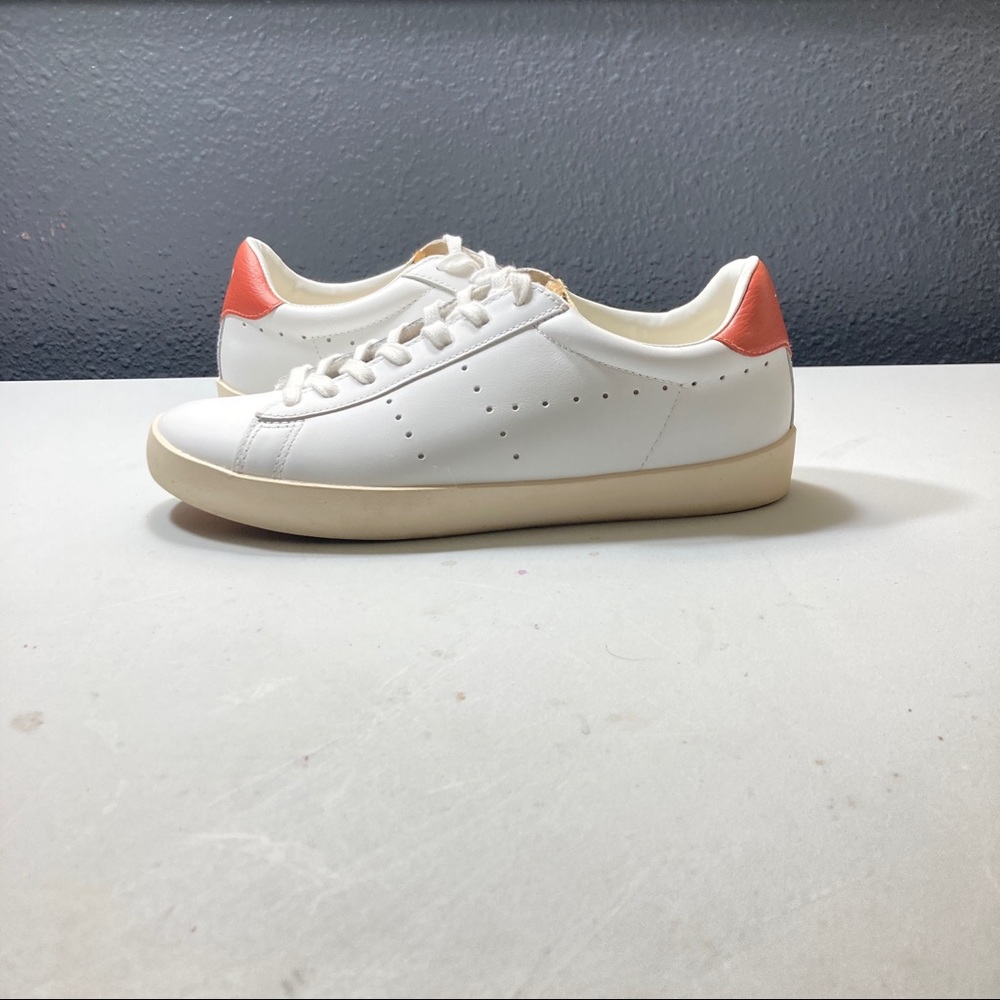 Women’s Gola Nova Safari White Coral Leather Tiger&Textile Fashion Shoe Size 7